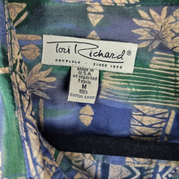 Tori‎ Richard pineapple Costal Beach M Hawaiian Aloha Men Shirt short-sleeved - Picture 3 of 11